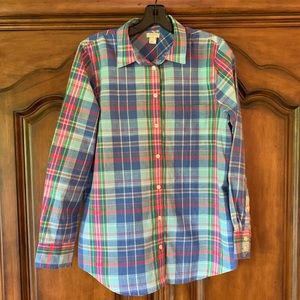 J Crew Plaid Button Down Shirt